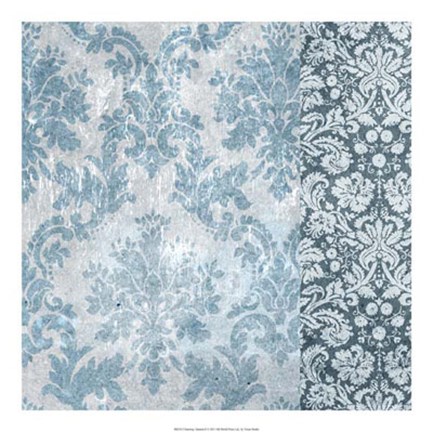 Framed Chambray Damask II Print