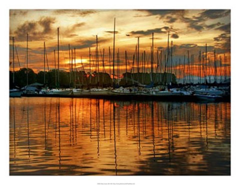 Framed Marina Sunrise III Print