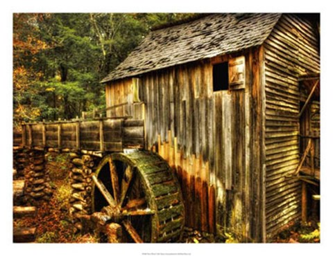 Framed Water Wheel Print