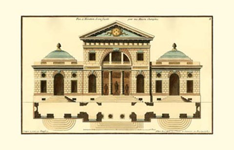 Framed Architectural Facade VI Print
