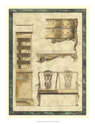 Framed Chippendale Furniture I Print