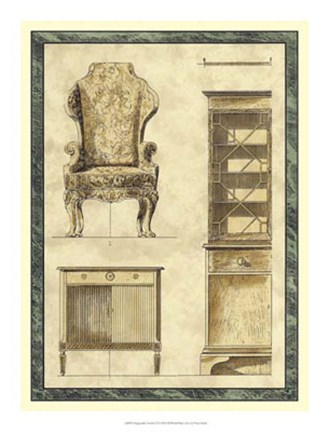 Framed Chippendale Furniture II Print