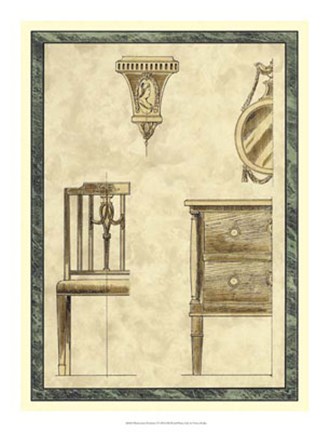 Framed Biedermeier Furniture I Print