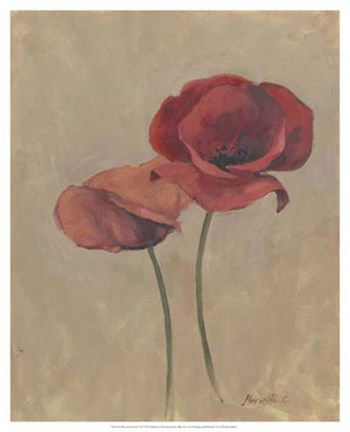 Framed Blooms &amp; Stems II Print