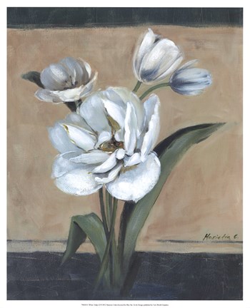 Framed White Tulips II Print