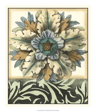 Framed Panelled Rosette II Print