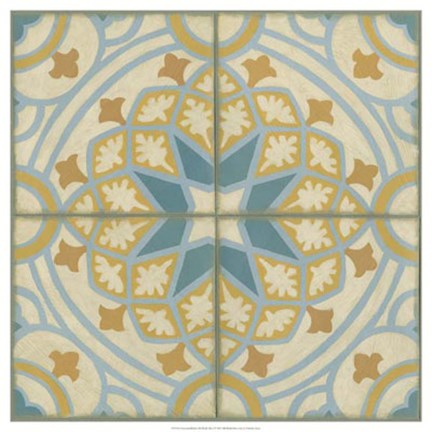 Framed No Embellish* Old World Tiles I Print