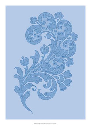 Framed Porcelain Blue Motif II Print
