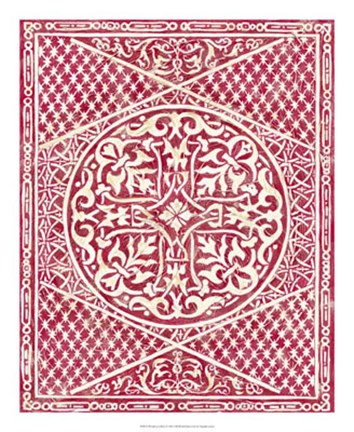 Framed Woodcut in Red I Print