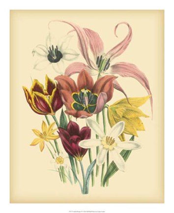 Framed Garden Bouquet IV Print