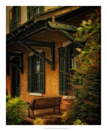 Framed Depot Bench II Print