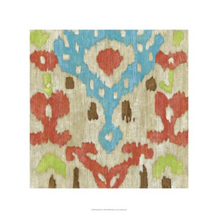 Framed Island Ikat I Print