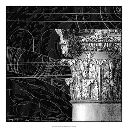 Framed Graphic Cornice III Print