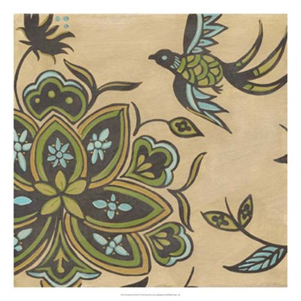 Framed Heirloom Floral IV Print