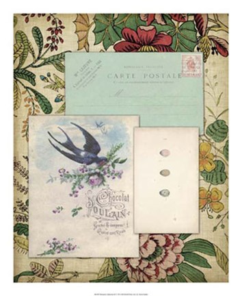 Framed Romantic Ephemera II Print