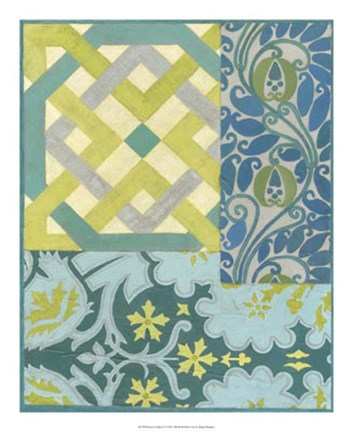 Framed Pattern Collage IV Print