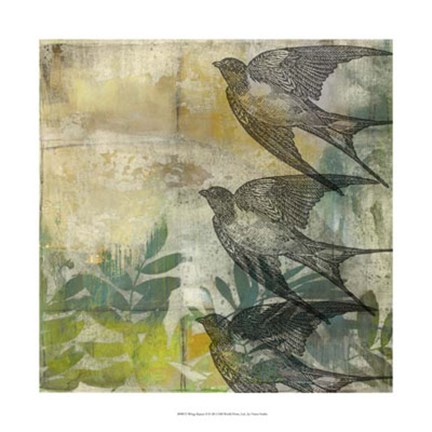 Framed Wings Repeat II Print