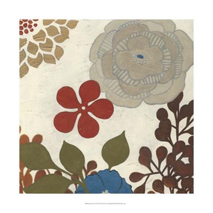 Framed Island Fresco II Print