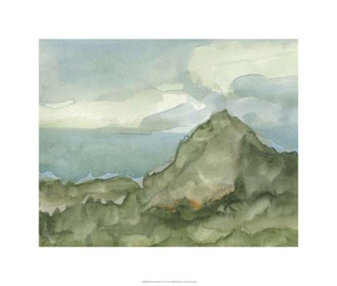Framed Plein Air Mountain View I Print