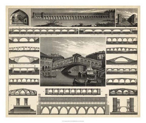 Framed Antique City Plan II Print