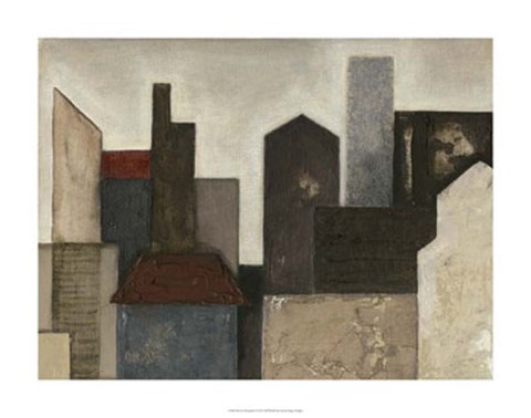 Framed Abstract Metropolis I Print