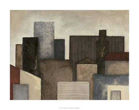 Framed Abstract Metropolis II Print