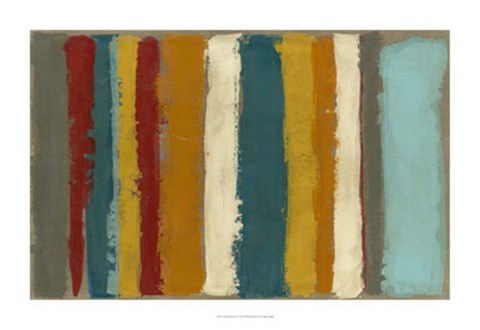 Framed Vibrant Striation II Print