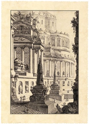 Framed Vintage Roman Ruins III Print