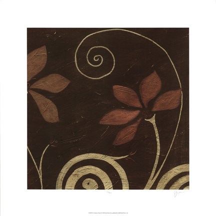 Framed Cardamon Floral I Print