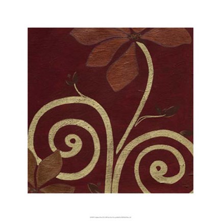 Framed Cardamon Floral III Print