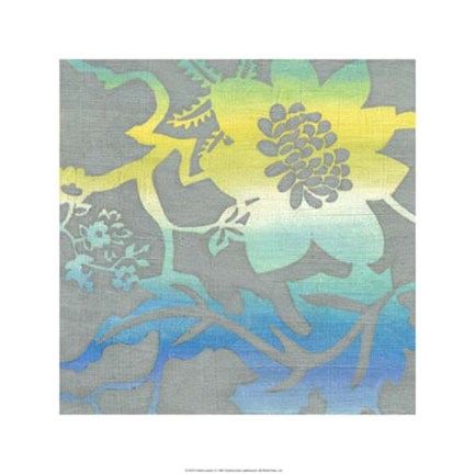 Framed Ombre Garden I Print