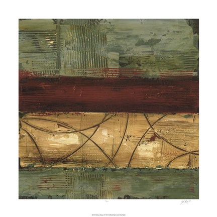 Framed Ribbon Abstract I Print