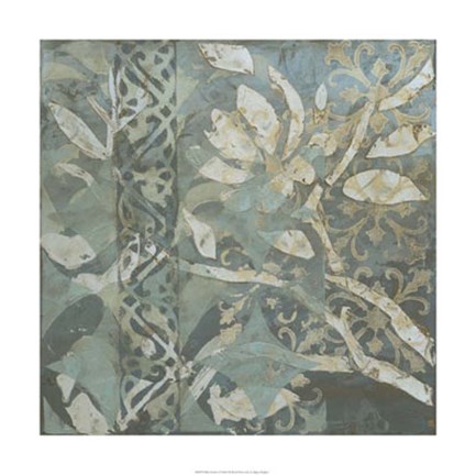 Framed Blue Overlay I Print