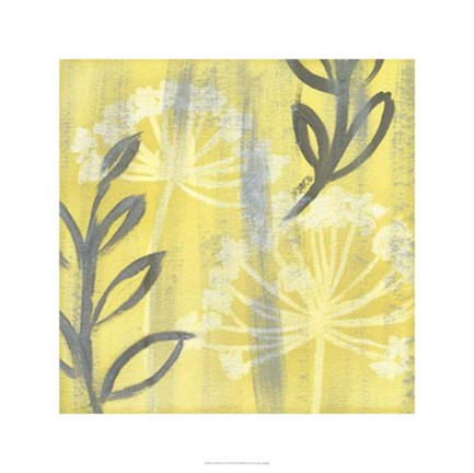 Framed Saffron Floral I Print