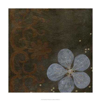 Framed Burnished Brocade I Print