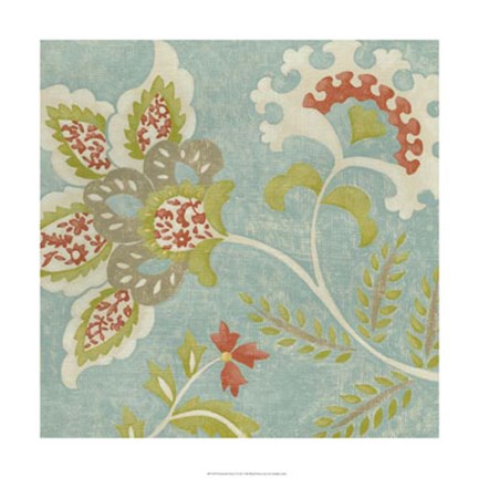 Framed Provincial Chintz I Print