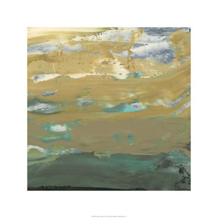 Framed Green Water&#39;s Edge IV Print