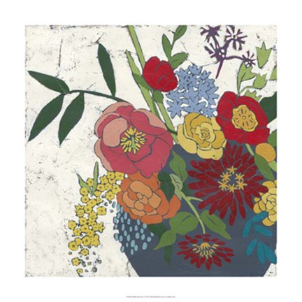 Framed Brilliant Blossoms I Print