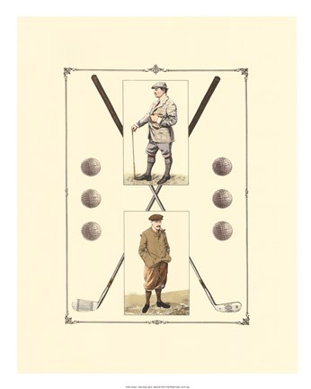 Framed Golfers: John Henry &amp; R. Maxwell Print