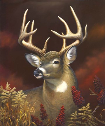 Framed Deer Portrait Print