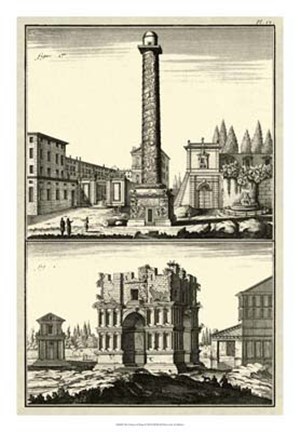 Framed Column of Trajan Print