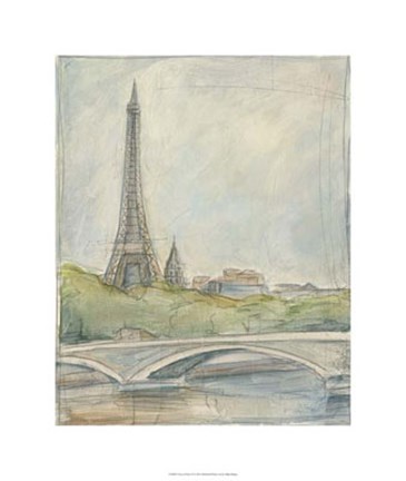 Framed View of Paris III Print