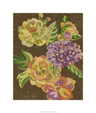 Framed Vintage Chintz IV Print