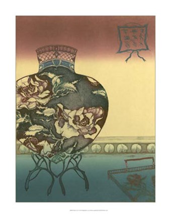 Framed Halcyon Urn I Print