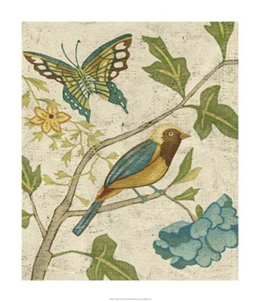 Framed Antique Aviary III Print