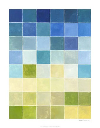 Framed Pixilated Landscape II Print