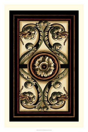 Framed Panel Motifs II Print