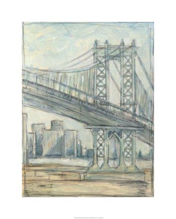 Framed Metropolitan Bridge II Print