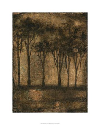 Framed Bronzed Treeline I Print
