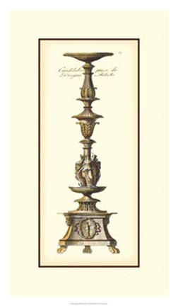 Framed Antique Candlestick I Print